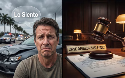 La Regla del 51% de Culpa en Florida: Por Qué Decir «Lo Siento» es Peligroso (2026)
