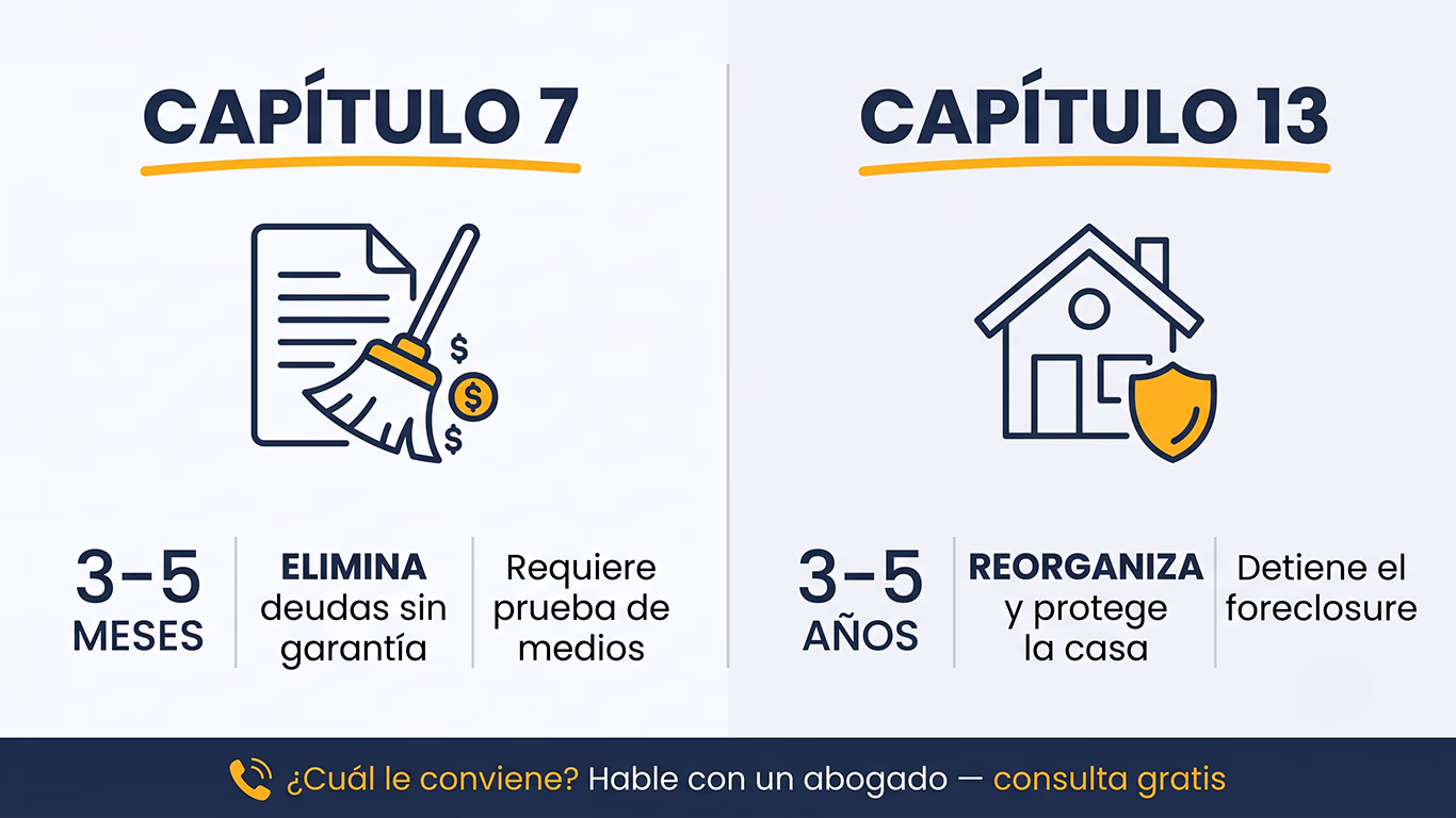 capitulo-7-vs-capitulo-13 Comparación Chapter 7 vs Capítulo 13 - infografía