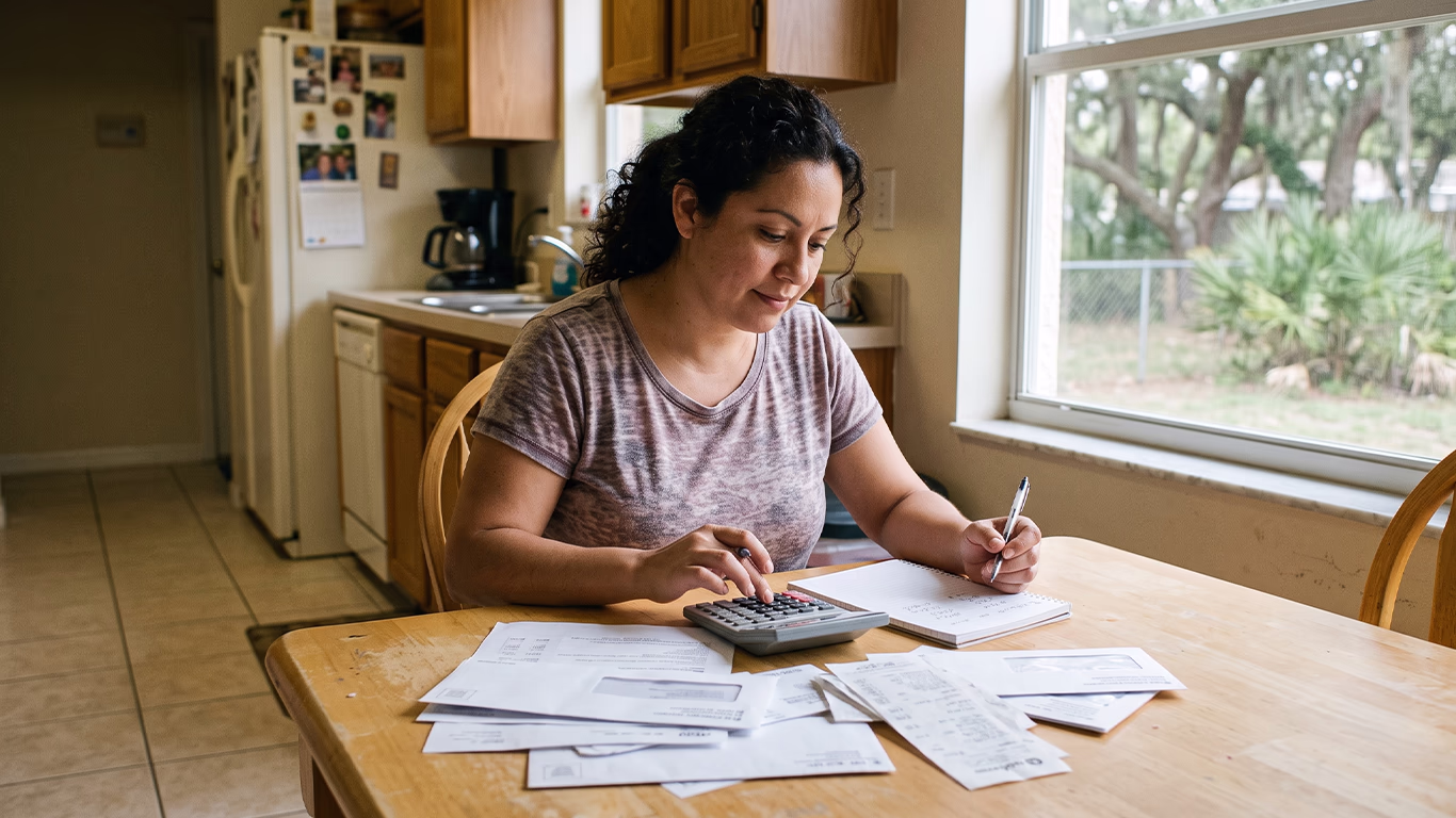 Florida household reviewing income and expenses to check Chapter 7 bankruptcy means test eligibility